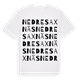 White t-shirt med Nedre Saxnäs ordlek t-shirt