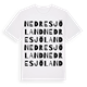 White t-shirt med Nedre Sjöland ordlek t-shirt