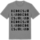 Mid Heather Gray t-shirt med Nedre Sjöland ordlek t-shirt