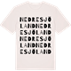 Vintage White t-shirt med Nedre Sjöland ordlek t-shirt