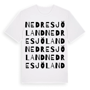Nedre Sjöland ordlek t-shirt – ekologisk bomull t-shirt från Pinshirt