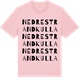 Pink Cotton t-shirt med Nedre Strandkulla ordlek t-shirt