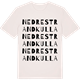 Vintage White t-shirt med Nedre Strandkulla ordlek t-shirt