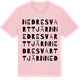 Pink Cotton t-shirt med Nedre Svarttjärn ordlek t-shirt