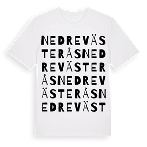 Nedre Västerås ordlek t-shirt – ekologisk bomull t-shirt från Pinshirt