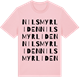 Pink Cotton t-shirt med Nilsmyrliden ordlek t-shirt