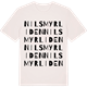 Vintage White t-shirt med Nilsmyrliden ordlek t-shirt