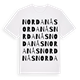 White t-shirt med Nordanås ordlek t-shirt