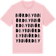 Pink Cotton t-shirt med Nördbyn ordlek t-shirt
