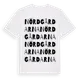 White t-shirt med Nördgårdarna ordlek t-shirt