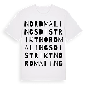 Nordmalings distrikt ordlek t-shirt – ekologisk bomull t-shirt från Pinshirt