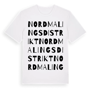 Nordmalings distrikt ordlek t-shirt – ekologisk bomull t-shirt från Pinshirt