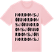 Pink Cotton t-shirt med Nordomsjön ordlek t-shirt