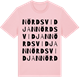 Pink Cotton t-shirt med Nördsvidjan ordlek t-shirt