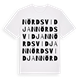 White t-shirt med Nördsvidjan ordlek t-shirt