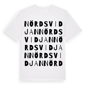 Nördsvidjan ordlek t-shirt – ekologisk bomull t-shirt från Pinshirt
