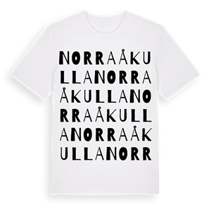 Norra Åkulla ordlek t-shirt – ekologisk bomull t-shirt från Pinshirt