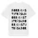 White t-shirt med Norra Bastuträsk ordlek t-shirt