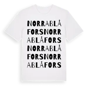 Norra Blåfors ordlek t-shirt – ekologisk bomull t-shirt från Pinshirt