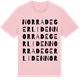 Pink Cotton t-shirt med Norra Degerliden ordlek t-shirt