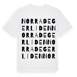 Norra Degerliden ordlek t-shirt – ekologisk bomull t-shirt från Pinshirt