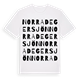 White t-shirt med Norra Degersjön ordlek t-shirt