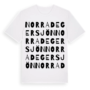 Norra Degersjön ordlek t-shirt – ekologisk bomull t-shirt från Pinshirt