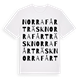 White t-shirt med Norra Fårträsk ordlek t-shirt
