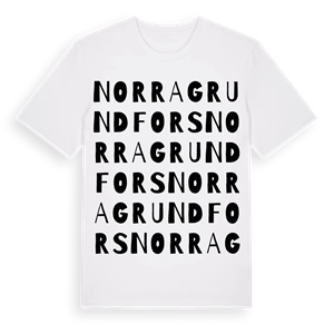Norra Grundfors ordlek t-shirt – ekologisk bomull t-shirt från Pinshirt