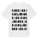 White t-shirt med Norra Grundsjö ordlek t-shirt