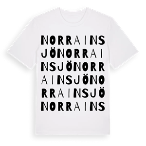 Norra Insjö ordlek t-shirt – ekologisk bomull t-shirt från Pinshirt