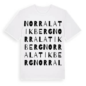 Norra Latikberg ordlek t-shirt – ekologisk bomull t-shirt från Pinshirt