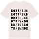 Vintage White t-shirt med Norra Lubboträsk ordlek t-shirt