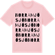 Pink Cotton t-shirt med Norra Mjösjö ordlek t-shirt
