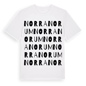 Norra Norum ordlek t-shirt – ekologisk bomull t-shirt från Pinshirt
