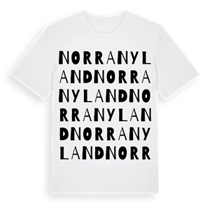 Norra Nyland ordlek t-shirt – ekologisk bomull t-shirt från Pinshirt