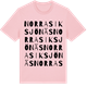Pink Cotton t-shirt med Norra Siksjönäs ordlek t-shirt