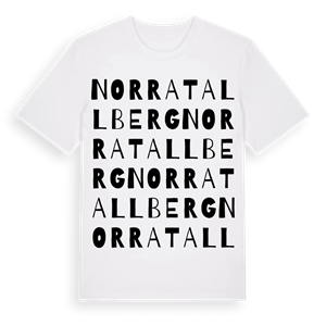 Norra Tallberg ordlek t-shirt – ekologisk bomull t-shirt från Pinshirt