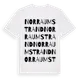 White t-shirt med Norra Umstrand ordlek t-shirt