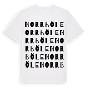 Norrböle ordlek t-shirt – ekologisk bomull t-shirt från Pinshirt