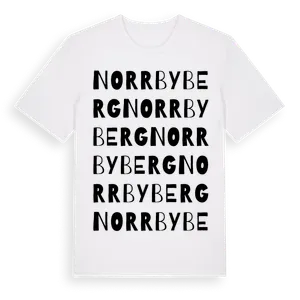 Norrbyberg ordlek t-shirt – ekologisk bomull t-shirt från Pinshirt