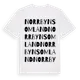 White t-shirt med Norrbyns Omland ordlek t-shirt
