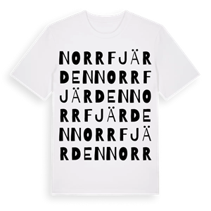 Norrfjärden ordlek t-shirt – ekologisk bomull t-shirt från Pinshirt