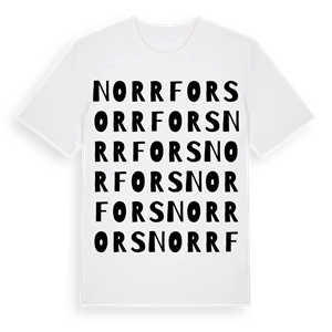 Norrfors ordlek t-shirt – ekologisk bomull t-shirt från Pinshirt