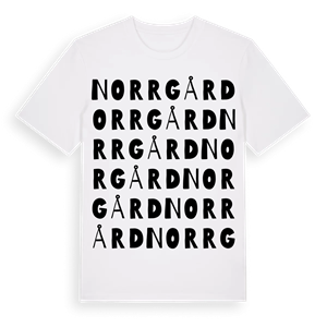 Norrgård ordlek t-shirt – ekologisk bomull t-shirt från Pinshirt