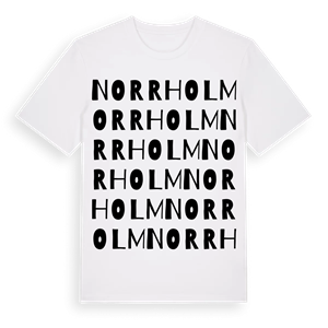 Norrholm ordlek t-shirt – ekologisk bomull t-shirt från Pinshirt
