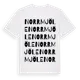 White t-shirt med Norrmjöle ordlek t-shirt