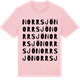 Pink Cotton t-shirt med Norrsjö ordlek t-shirt