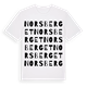 White t-shirt med Norsberget ordlek t-shirt