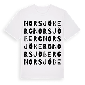 Norsjöberg ordlek t-shirt – ekologisk bomull t-shirt från Pinshirt